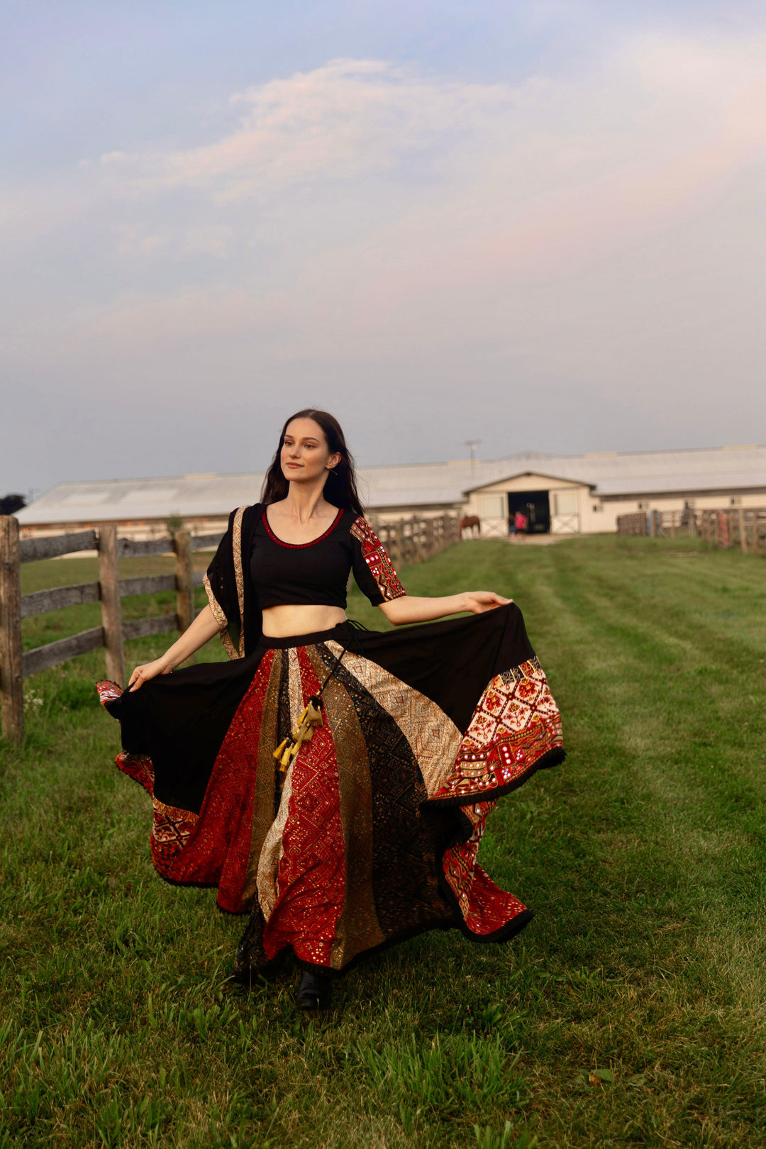 Andes Black Lehenga Choli-Chaniya choli-[chaniya choli]-[lehenga choli]