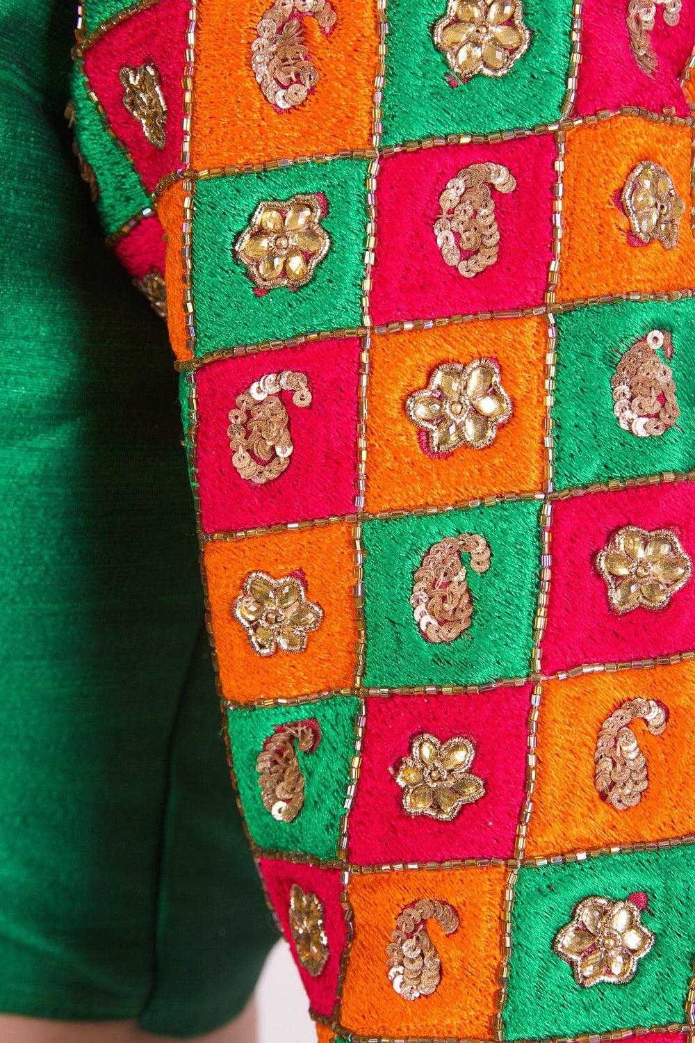 Aria Green Silk Blouse BLOUSE RAAS