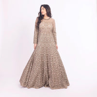 Arianell Grey Gown with Resham Embroidery ANARKALI & GOWN RAAS