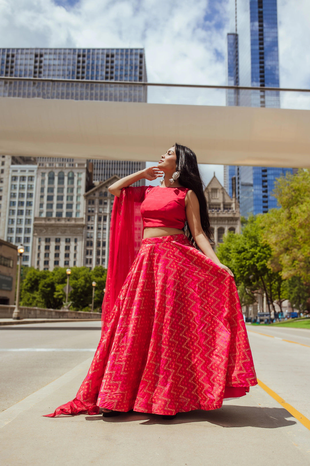 Flowy lehenga skirt clearance