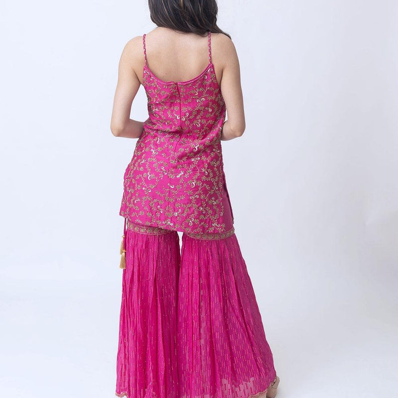 Avery Pink Palazzo Suit-Raas