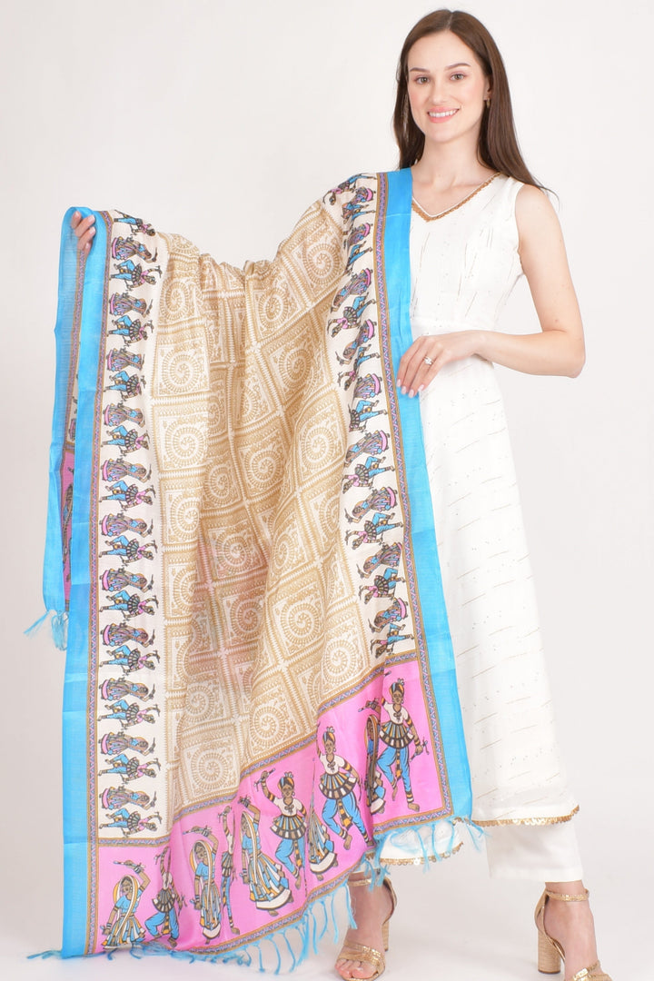 Ayla Traditional Navratri Motif Dupatta-Raas USA