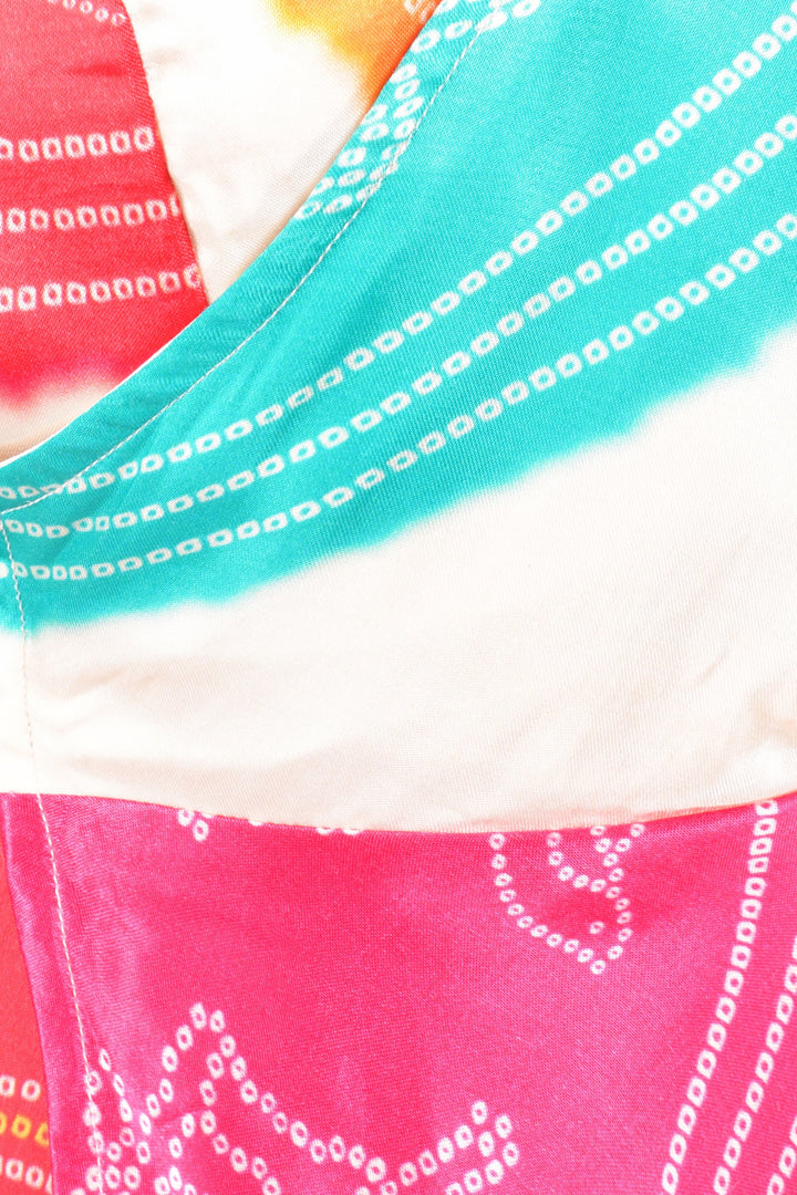Bandhani Wrap Dress-Raas USA