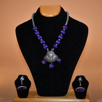 Beaded Purple Necklace Set FASHION JEWELRY RAAS
