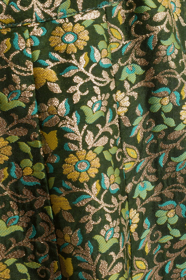 Beryl Green Banarasi Choli Lehenga Set