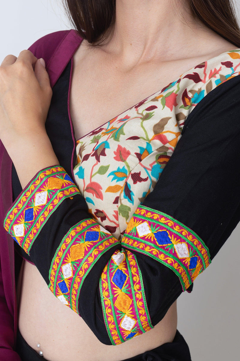 Black Cotton Chaniya Choli Set Chaniya choli RAAS