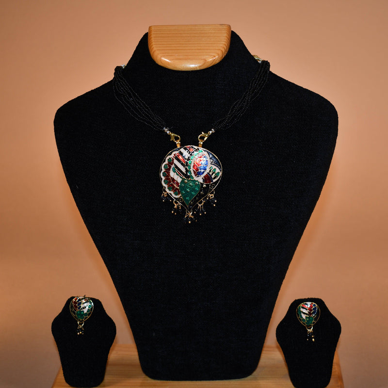 Black Heart Necklace Set FASHION JEWELRY RAAS