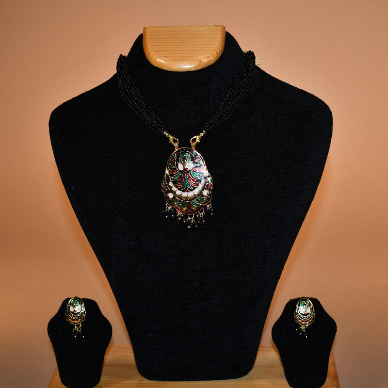 Black Heritage Design Necklace Set FASHION JEWELRY RAAS