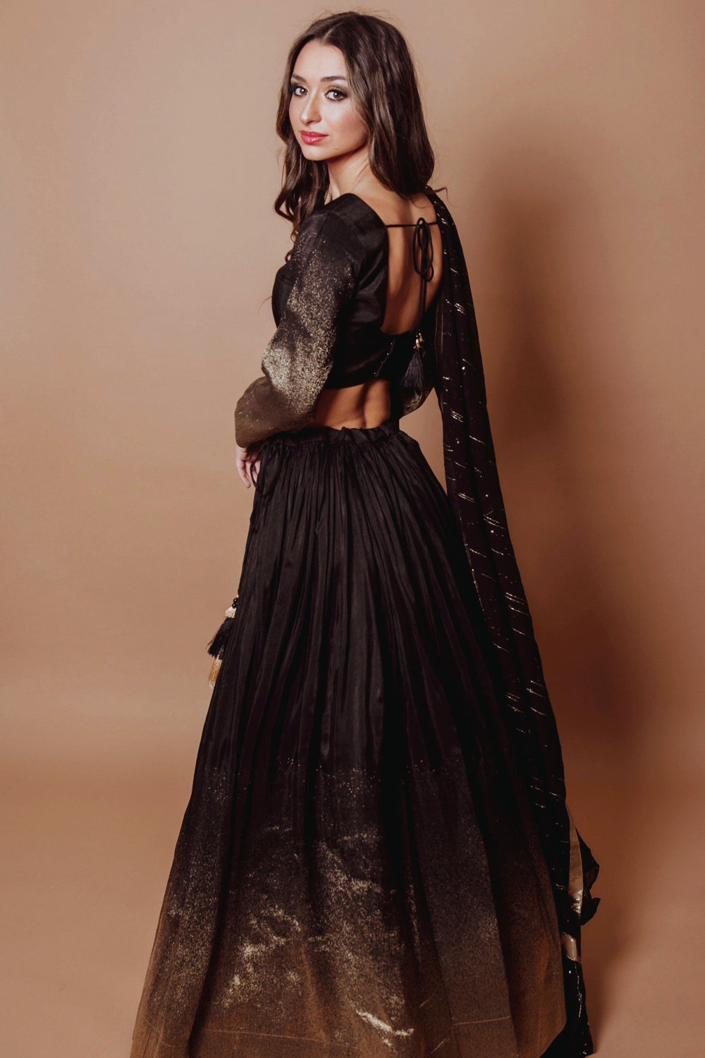 Black Lehenga Choli Set Chaniya choli RAAS
