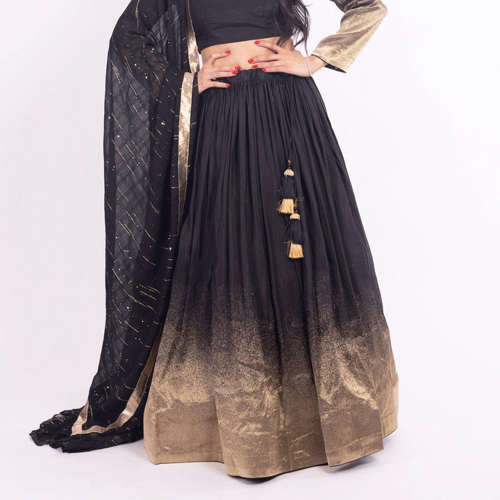 Black Lehenga Choli Set Chaniya choli RAAS