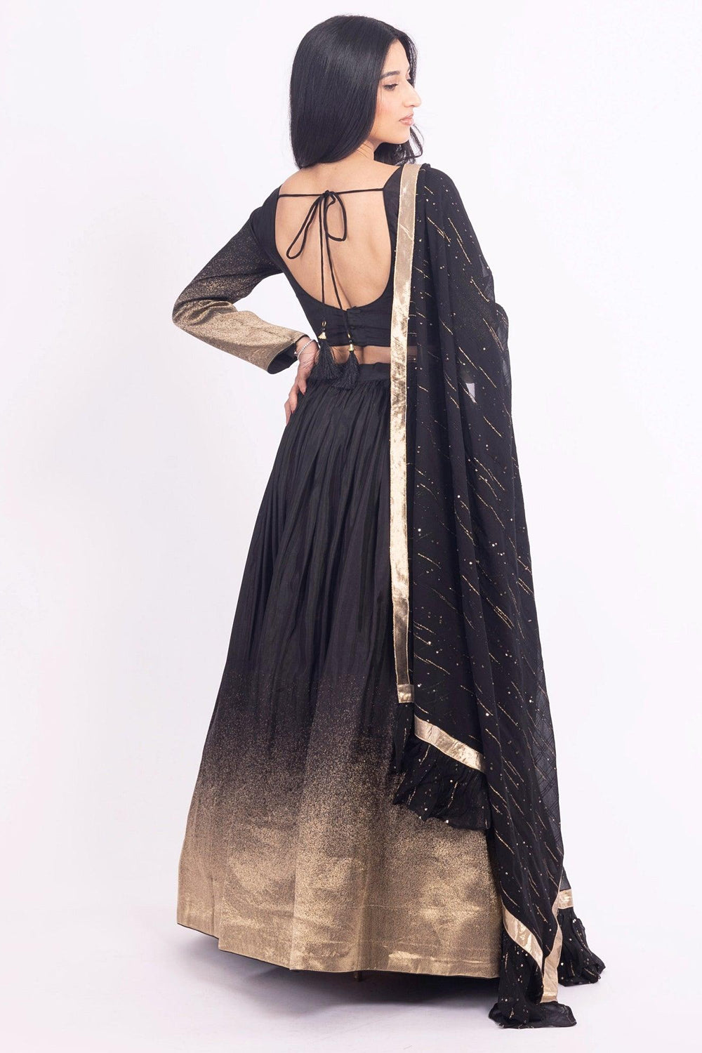 Black Lehenga Choli Set Chaniya choli RAAS
