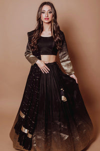 Black Lehenga Choli Set Chaniya choli RAAS