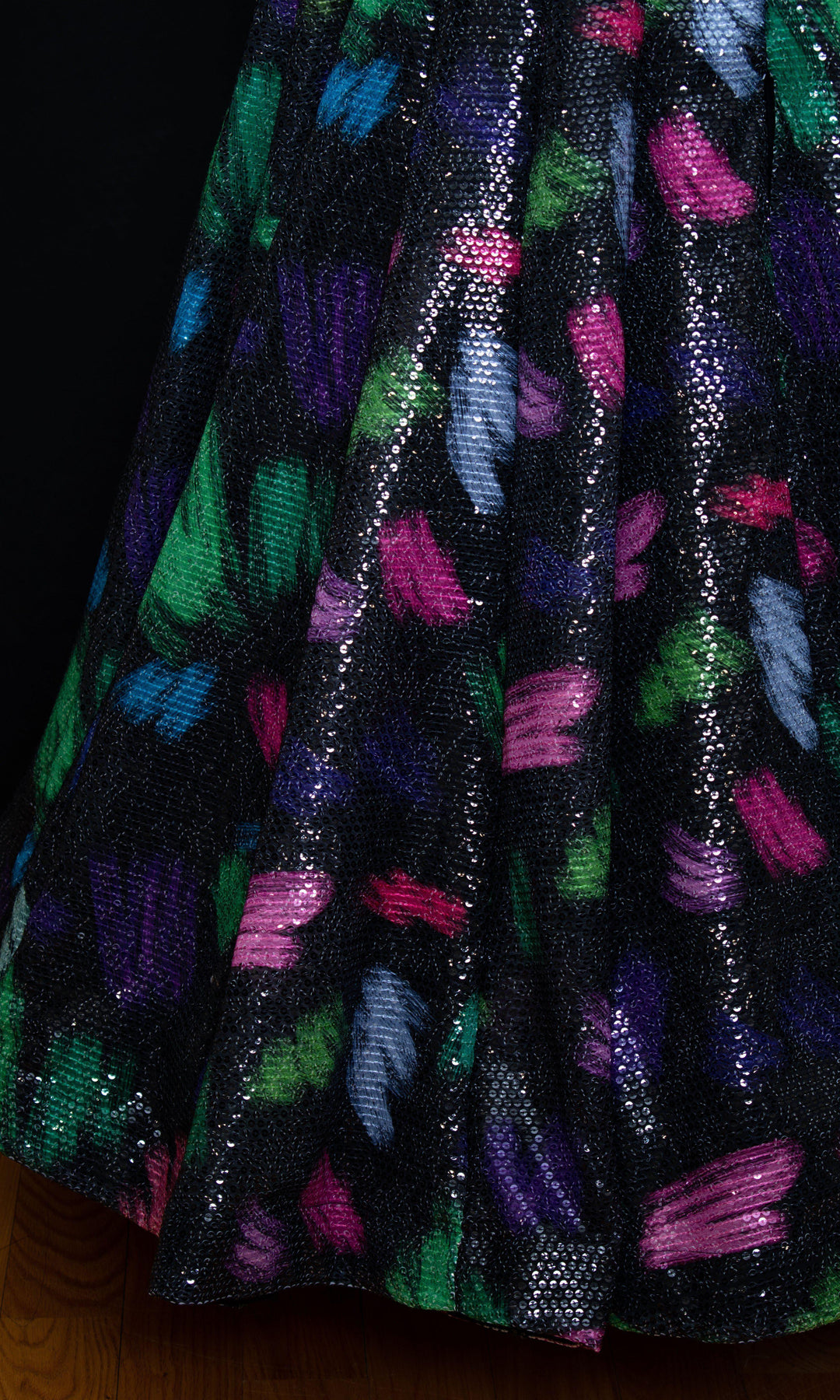 Black Plunge Neckline Gown ANARKALI & GOWN RAAS