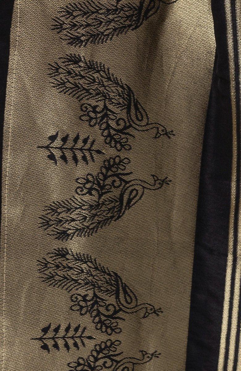 Black Pre Stitched Saree with Hand Embroidered Blouse-[pre_stitched_saree]-Raas