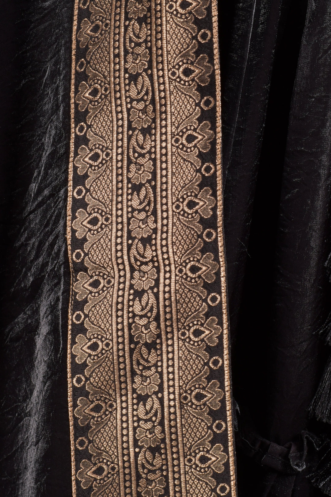 Black V-Neck Tiered Lehenga Choli Set-Raas USA