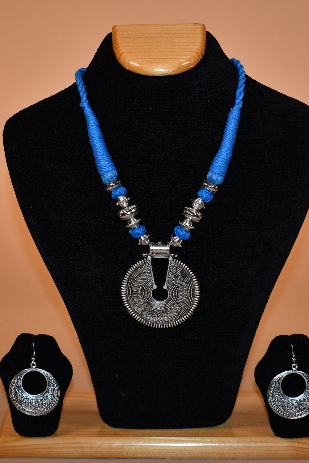 Blue String Necklace Set FASHION JEWELRY RAAS