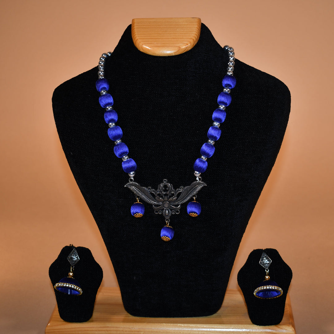 Blue Wing Inspired Necklace Set