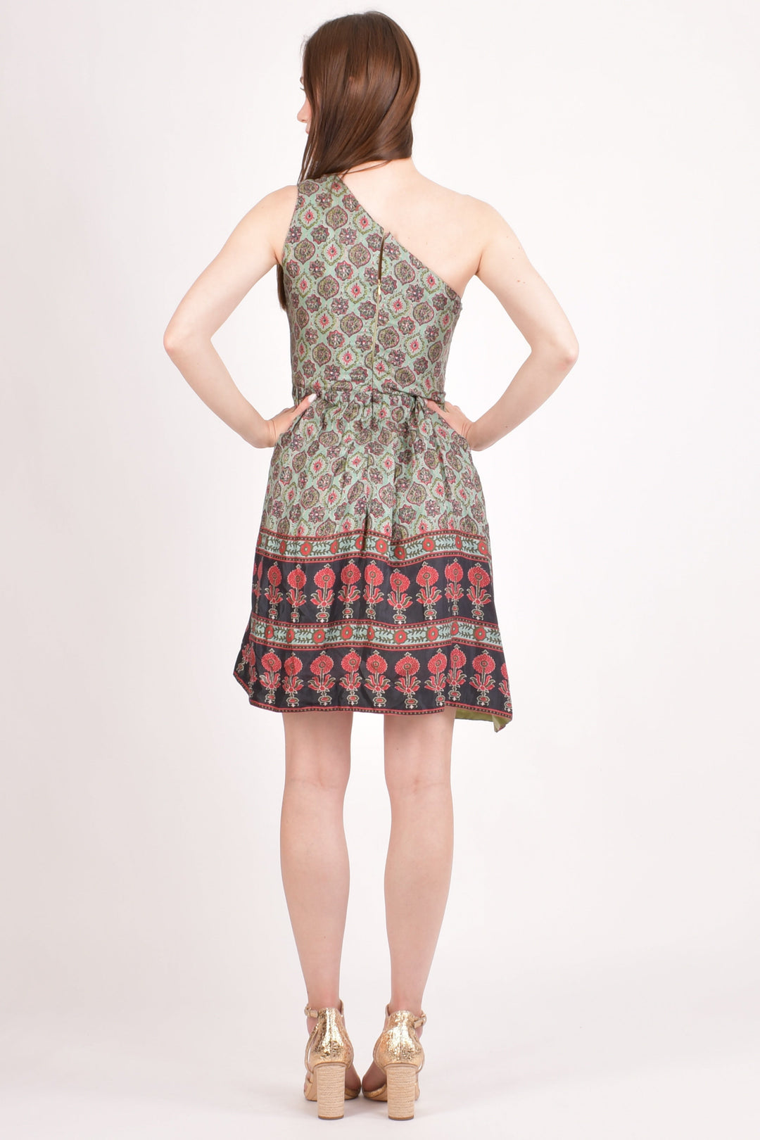 Boho One Shoulder Mini Dress-Raas USA