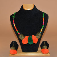 Bold Orange & Green Necklace Set FASHION JEWELRY RAAS