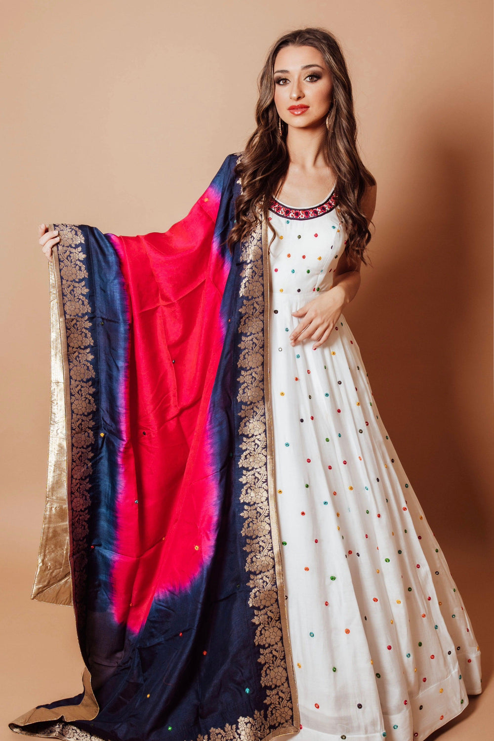 Briar White Anarkali Long Dress ANARKALI & GOWN RAAS