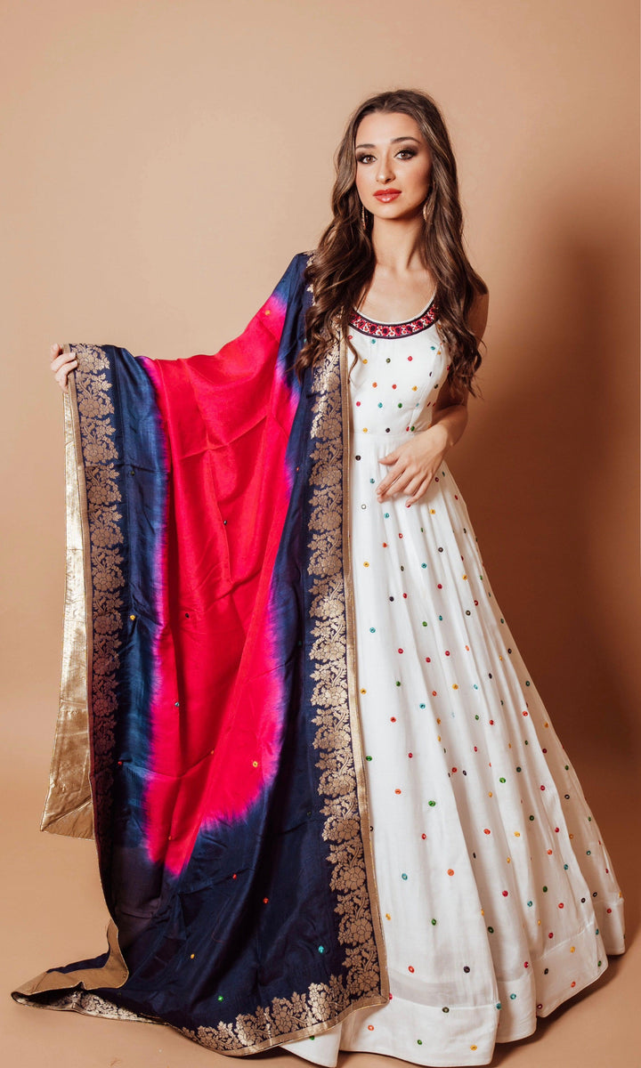 Briar White Anarkali Long Dress ANARKALI & GOWN RAAS
