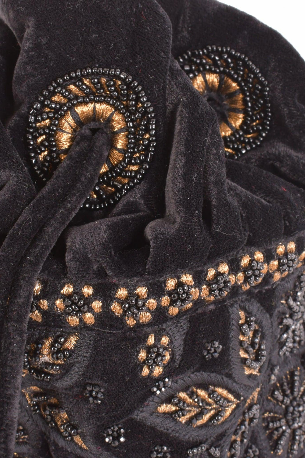 Brielle Black Floral Embroidered Bucket Bag BAGS RAAS