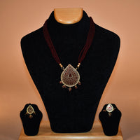 Brown Tear Drop Necklace Set FASHION JEWELRY RAAS