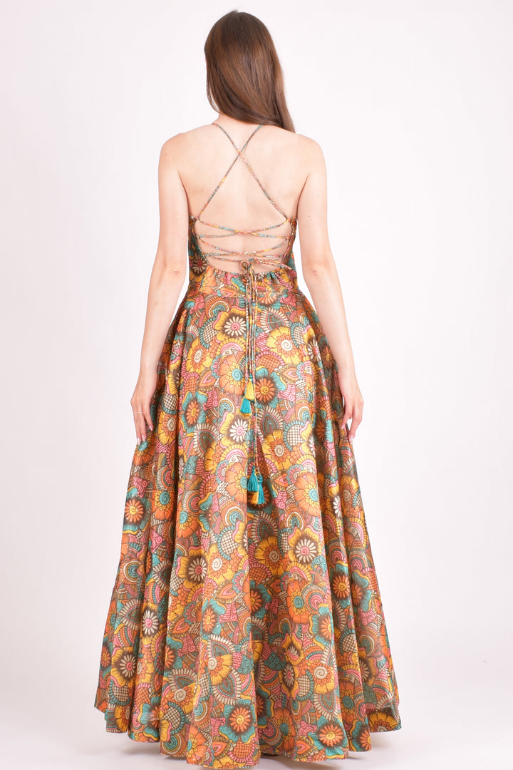 Cora Long Dress with Sequins Work  by Raas -  ANARKALI & GOWN
