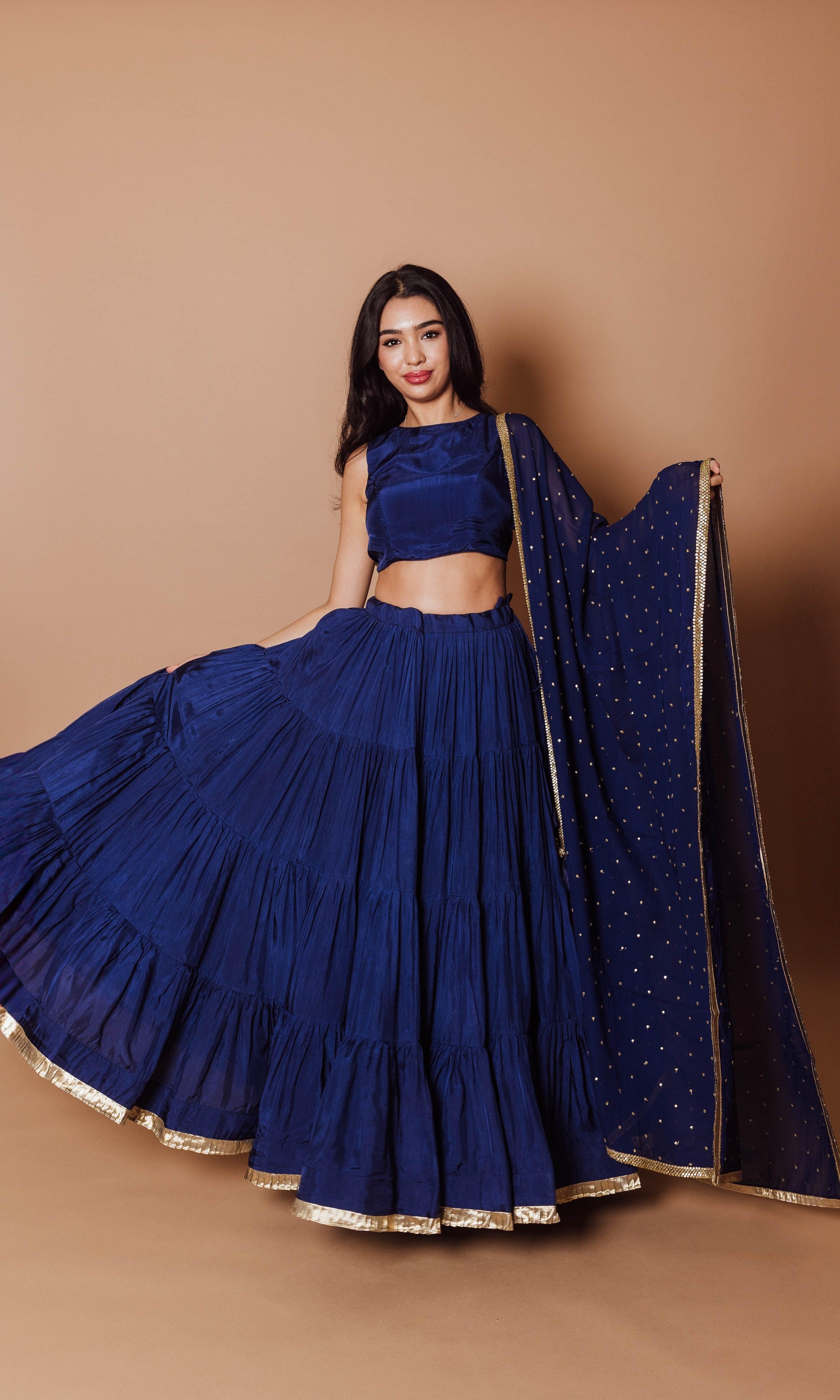 Shop Red N Royal Blue Banarasi Silk Zari Work Umbrella Lehenga Choli  Festive Wear Online at Best Price | Cbazaar