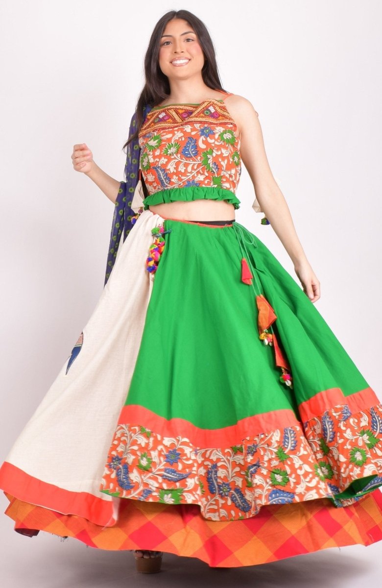 Multi color cotton chaniya choli set - CCL4