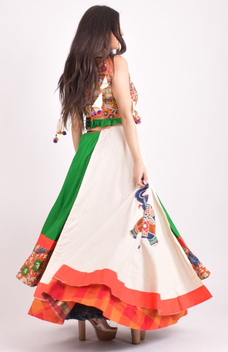 Multi color cotton chaniya choli set - CCL4