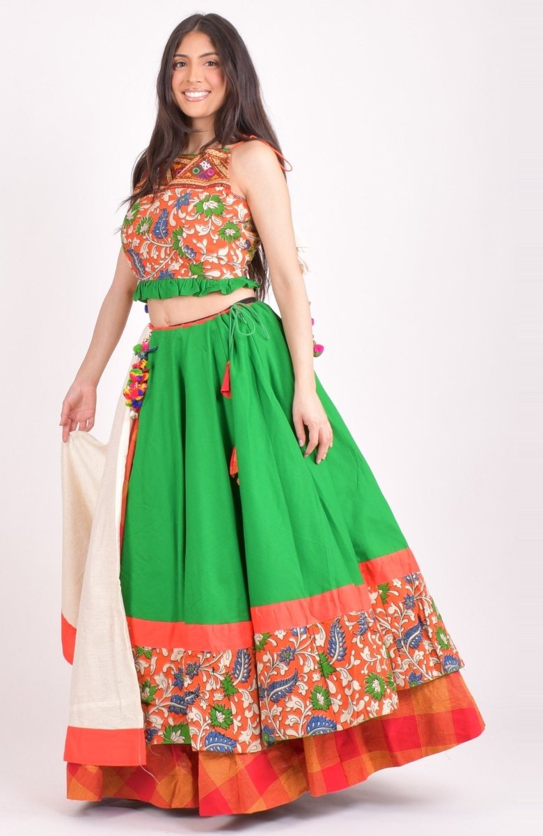Multi color cotton chaniya choli set - CCL4
