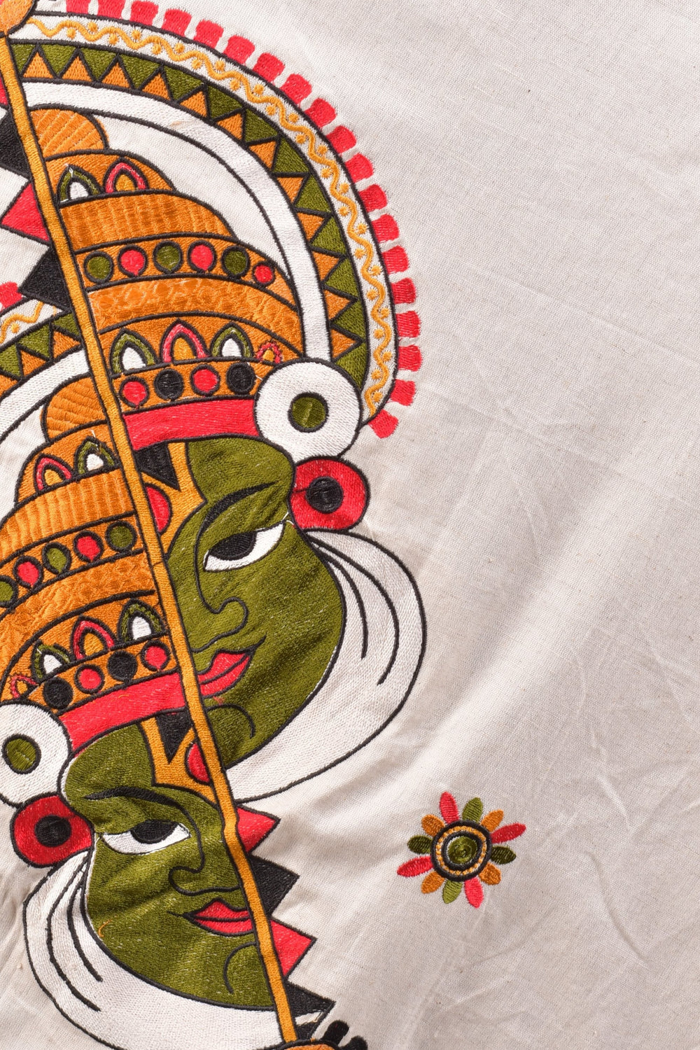 Multi color cotton layered chaniya choli set detail - CCL6