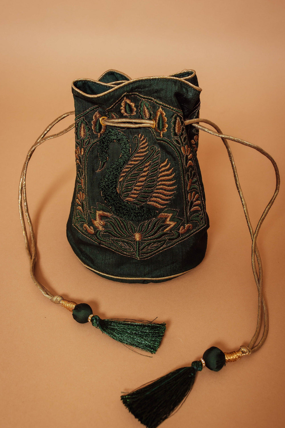 Camila Green & Gold Potli Bag BAGS RAAS