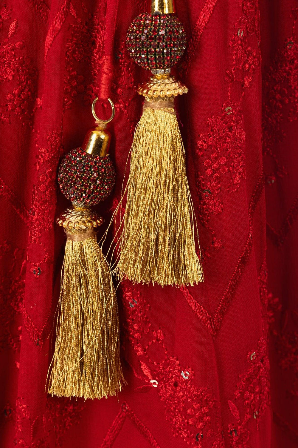 Red Lehenga Choli with Embroidery CHANIYA CHOLI RAAS