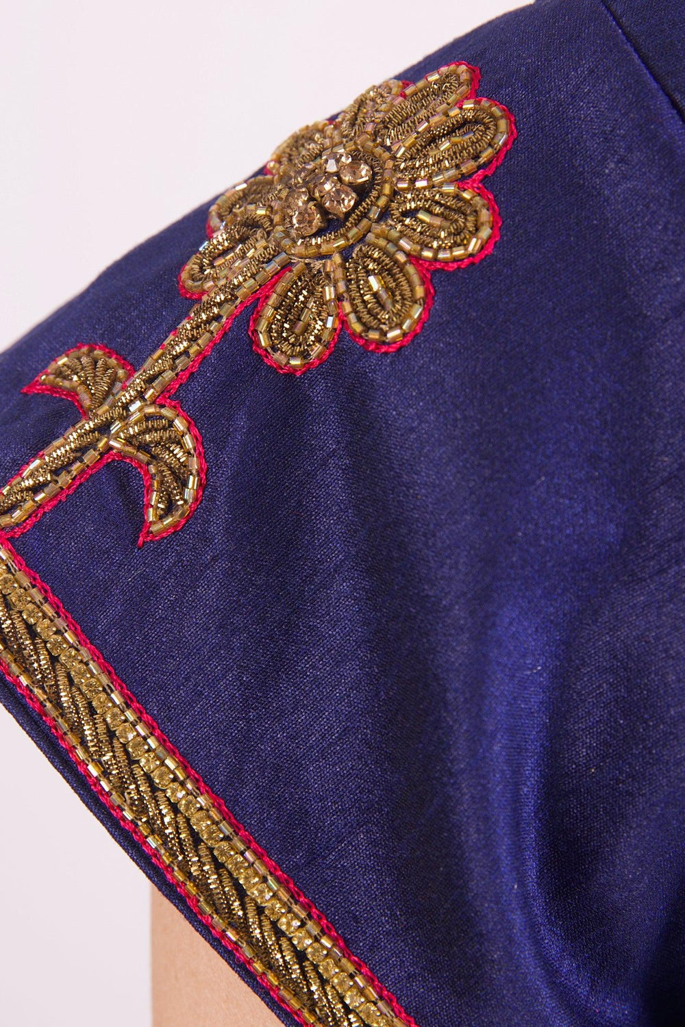 Catherine Blue Hand Embroidered Gown BLOUSE RAAS