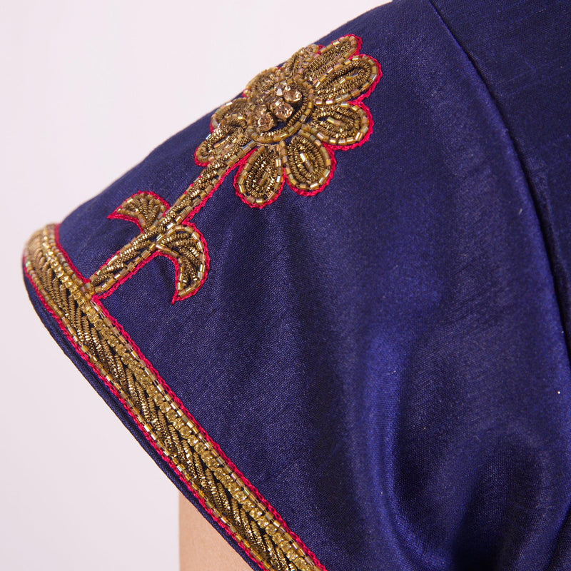 Catherine Blue Hand Embroidered Gown BLOUSE RAAS