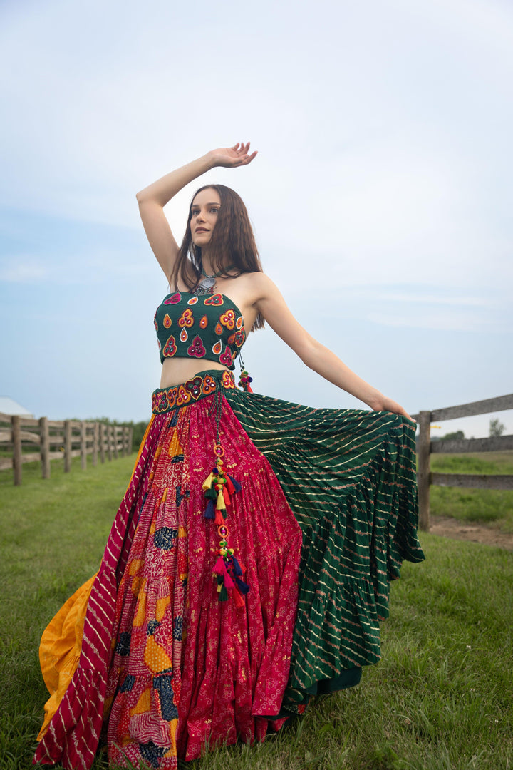 Marlee Necklace Top Chaniya Choli Set - Raas