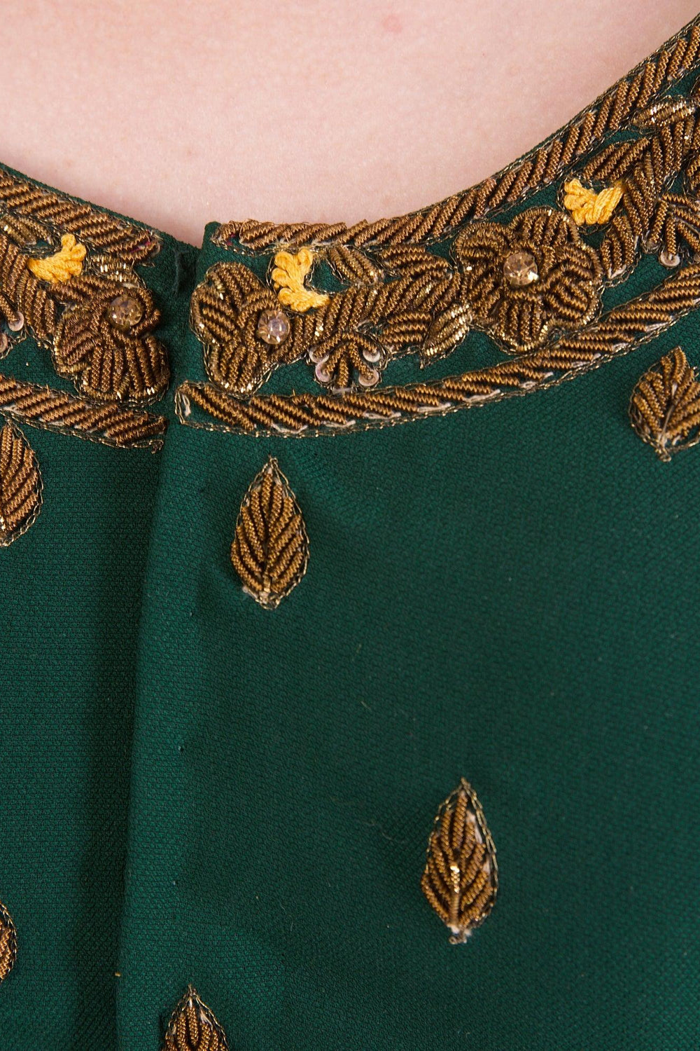 Charlotte Green Floral Embroidered Blouse BLOUSE RAAS
