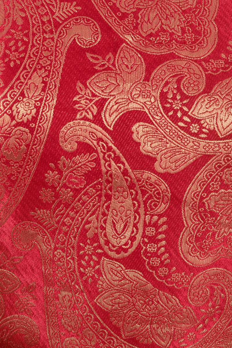 Coraline Banarasi Silk Red Salwar Kameez Set-Raas