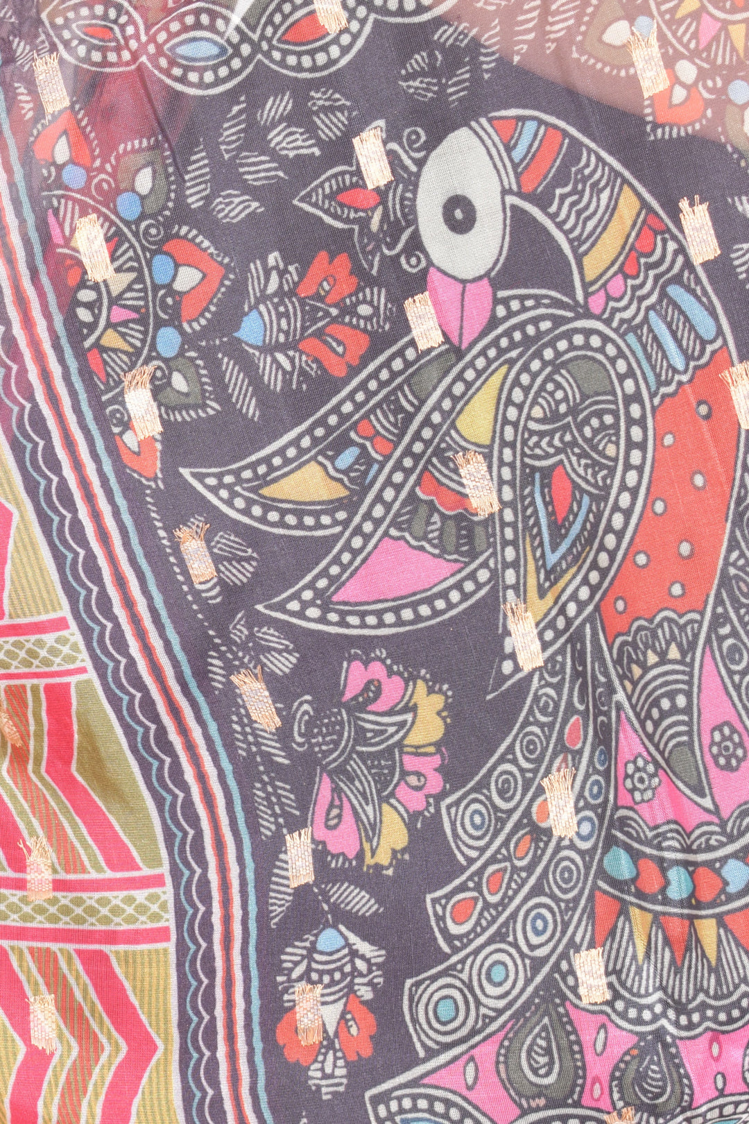 Cotton Black Chaniya choli With Multi Color Dupatta-Raas USA