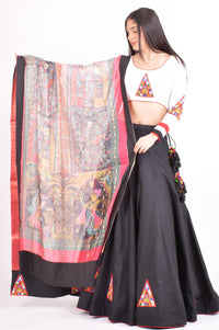 Cotton Black Chaniya choli With Multi Color Dupatta CHANIYA CHOLI RAAS