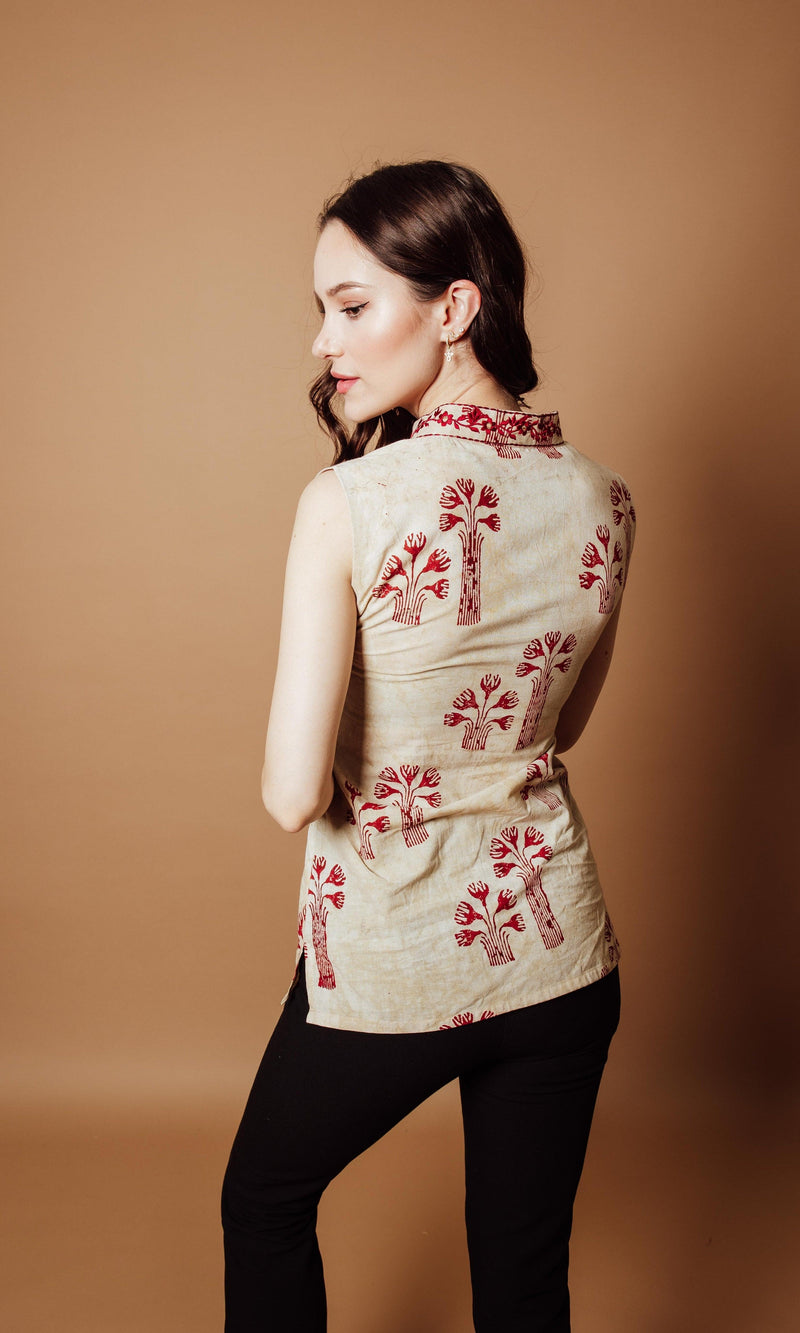 Cotton Top with Hand Block TOPS & TUNICS RAAS