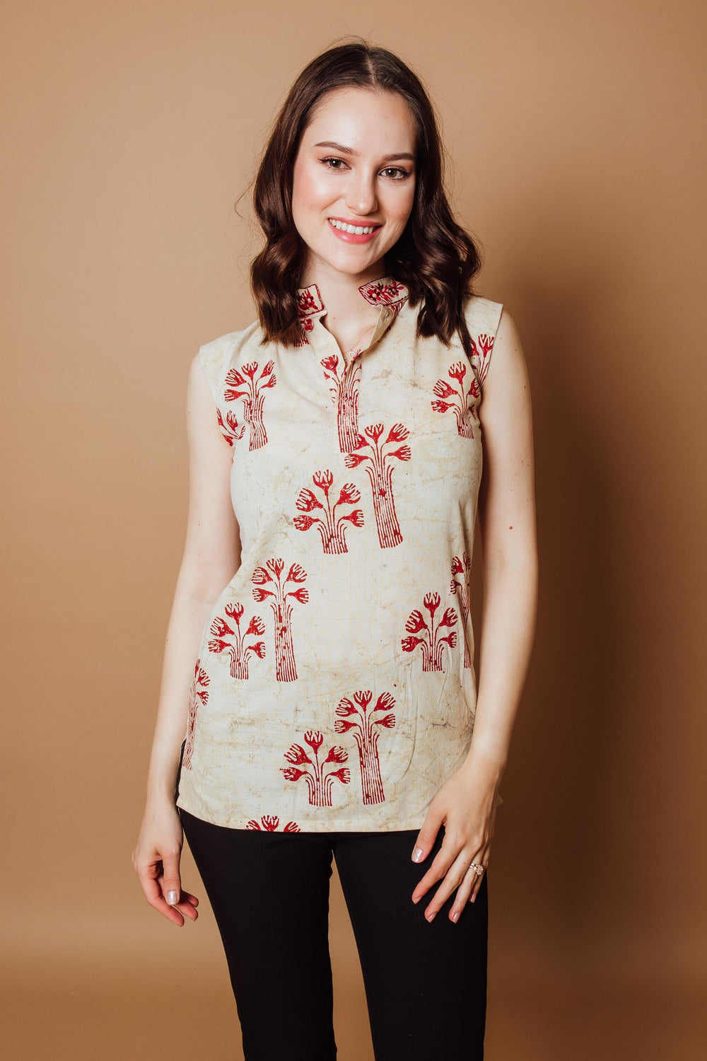Cotton Top with Hand Block TOPS & TUNICS RAAS