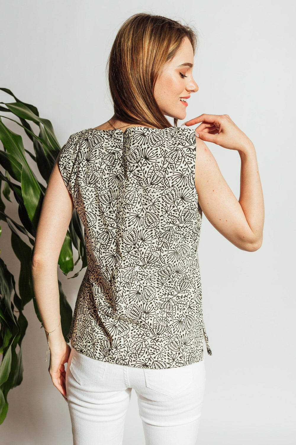Cotton V - Neck Top TOPS & TUNICS RAAS