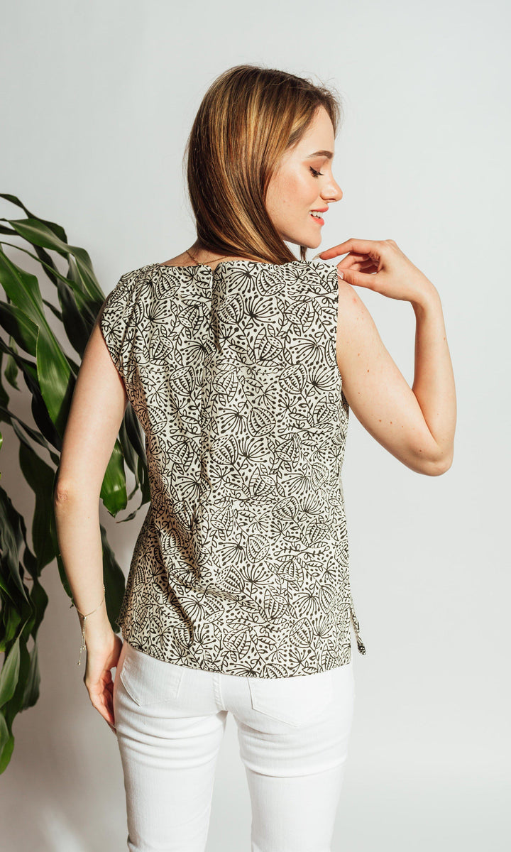 Cotton V - Neck Top TOPS & TUNICS RAAS