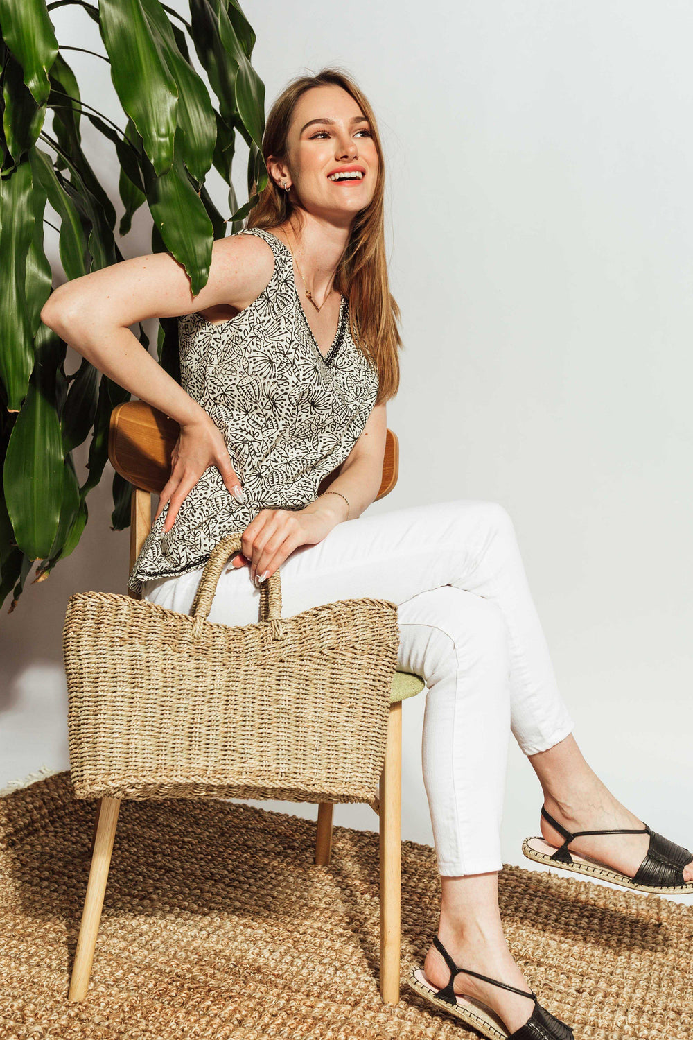 Cotton V - Neck Top TOPS & TUNICS RAAS