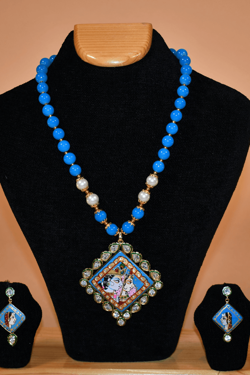 Diamond Krishna Inspired Necklace Set FASHION JEWELRY RAAS