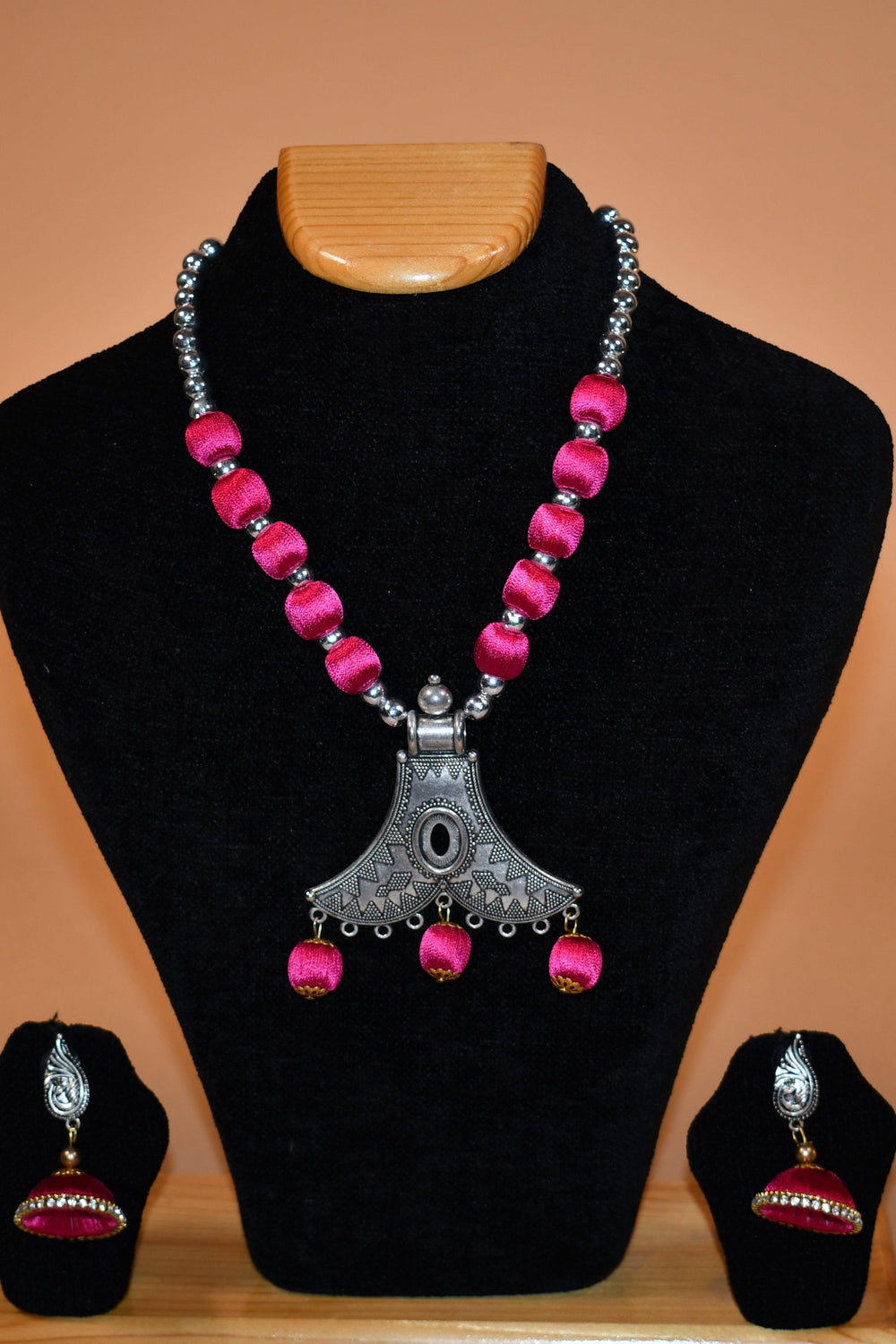 Double J Pink Beaded Necklace Set FASHION JEWELRY RAAS