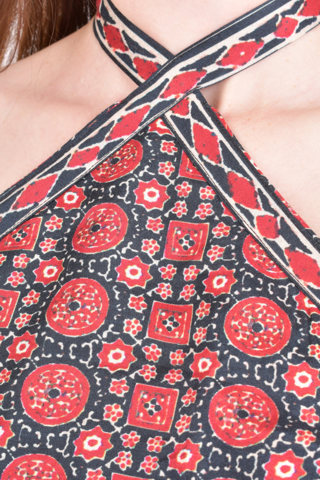 Double Slit Halter Maxi Dress-Raas USA